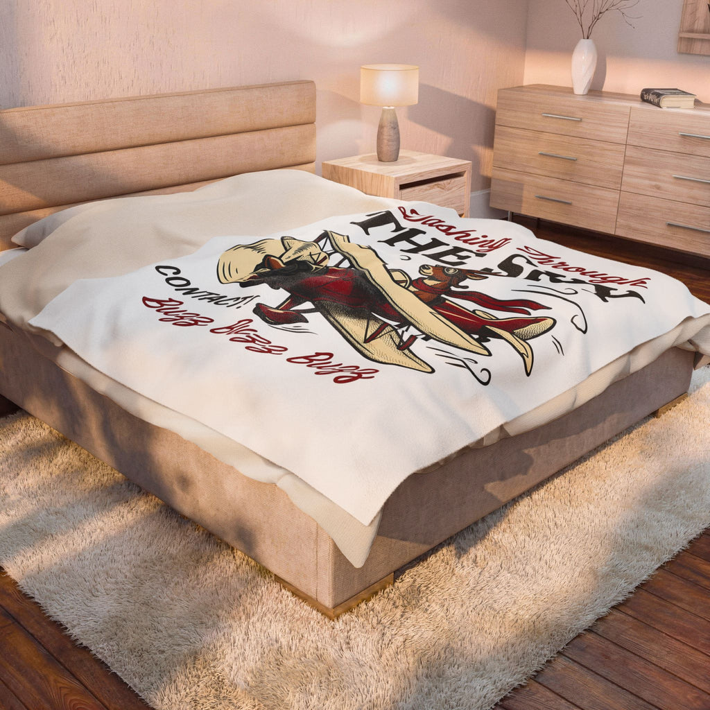Deer Airplane Blanket Christmas Celebration Gift Women Rustic Blanket Fawn Blanket Noel Fan Vintage Blanket Party Graphic Classic Neckwear Blanket