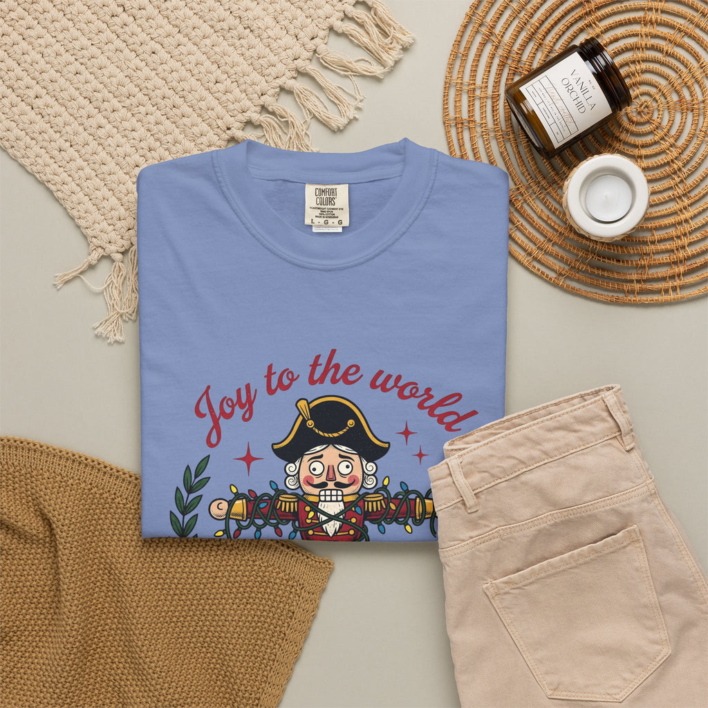 Nutcracker Illustration T-Shirt Christmas Comedy Gift Women Caricature T-Shirt Christmas Soldier T-Shirt Xmas Fan Cartoon T-Shirt Humor Graphic