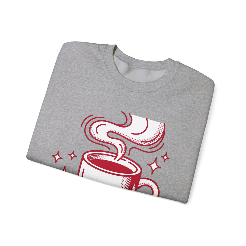 Coffee Cup Sweatshirt St. Valentine's Day Coffee Gift Women Pop Art Sweatshirt Sweatshirt Sweatshirt Valentine Fan Pop Art Sweatshirt Coffee Design Retro Stars Sweatshirt