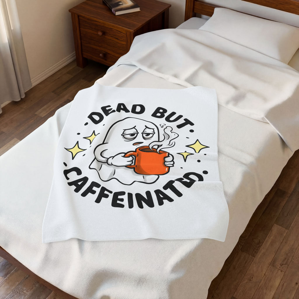Spooky Coffee Blanket Blanket Coffee Funny Gift Women Comic Blanket Coffee Cup Blanket Coffee Fan Cartoon Blanket Humor Graphic Vintage Sparkle Blanket