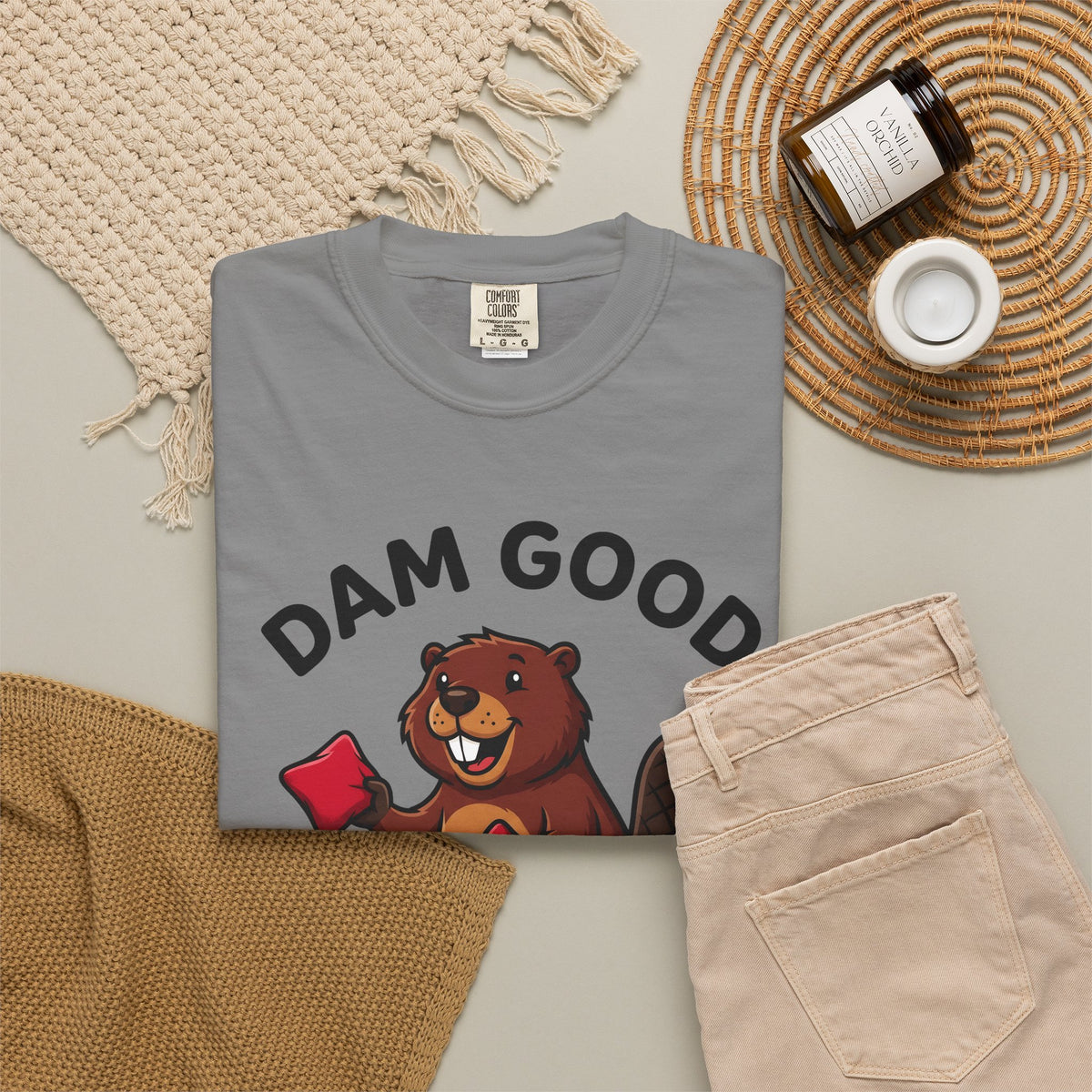 Beaver Icon T-Shirt Cornhole Comedy Gift Women Cartoonish T-Shirt Beaver T-Shirt Cornhole Fan Funny T-Shirt Humor Graphic Dynamic Toss T-Shirt T-Shirt