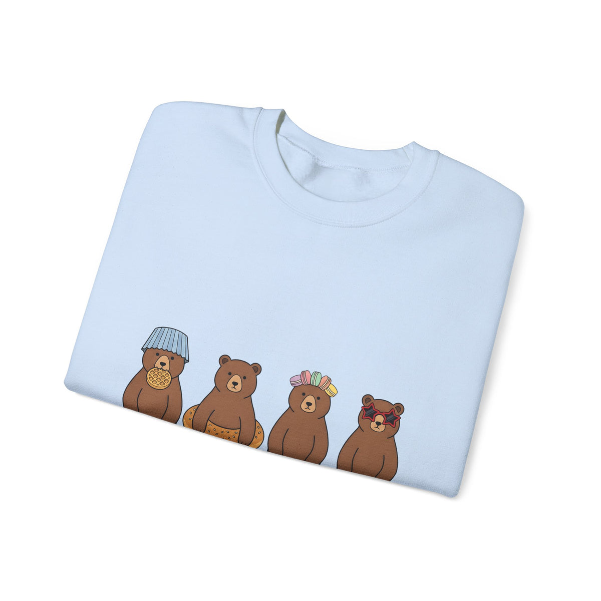 Bear Pastry Desserts Fauna Gift Whimsical Cake Sweets Fan Pastry Wildlife Fun Confection Sweatshirt