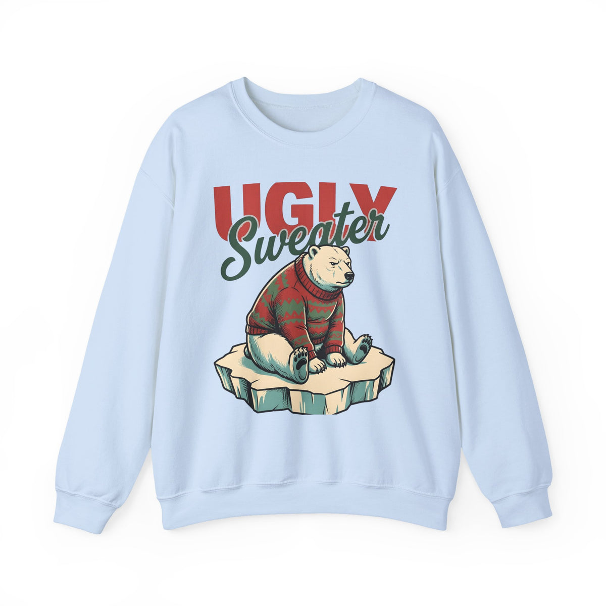 Arctic Bear Sweater Christmas Fauna Gift Nostalgic Polar Bear Xmas Fan Vintage Wildlife Doodle Sweatshirt