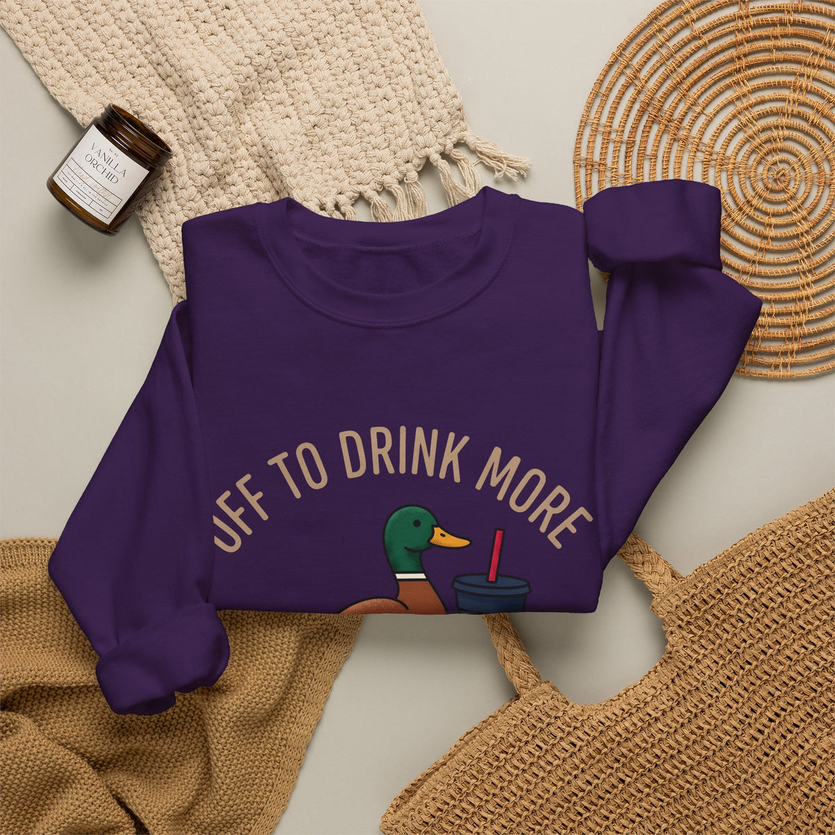 Duck Coffee Glass Sweatshirt Christmas Beverage Gift Women Doodle Sweatshirt Coffee Sweatshirt Sweatshirt Xmas Fan Coffee Cup Sweatshirt Drink Graphic Old School