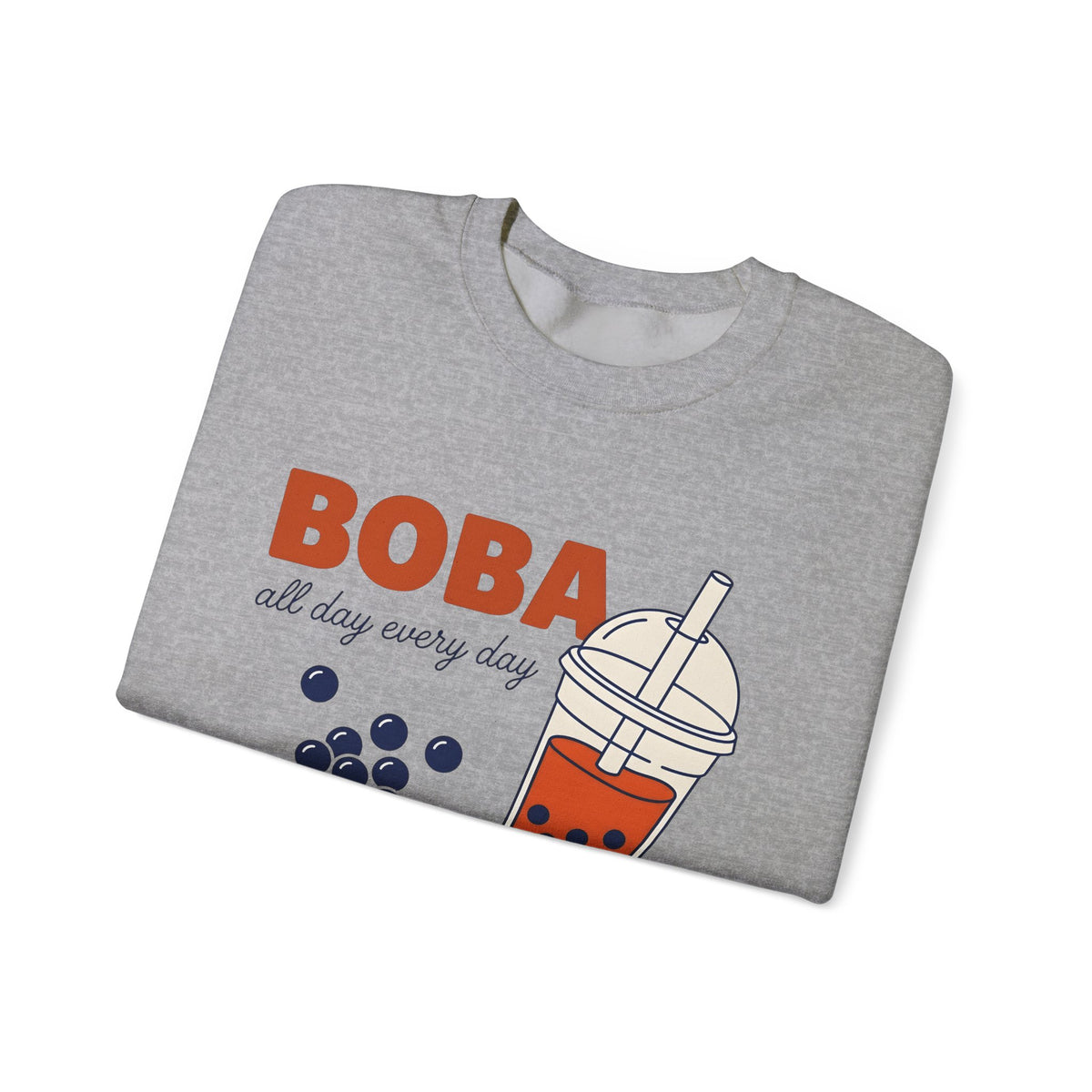 Tapioca Tea Sweatshirt Boba Dessert Gift Women Hand Drawn Sweatshirt Bubble Tea Sweatshirt Boba Fan Hand Drawn Sweatshirt Sweet Graphic Line Art Carp Sweatshirt