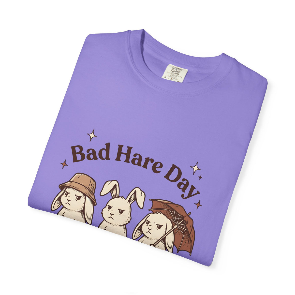 Moody Rabbits T-Shirt Funny Pets Gift Women Animation T-Shirt Bunny T-Shirt Humor Fan Cartoon T-Shirt Animal Graphic Classic Rainshade T-Shirt