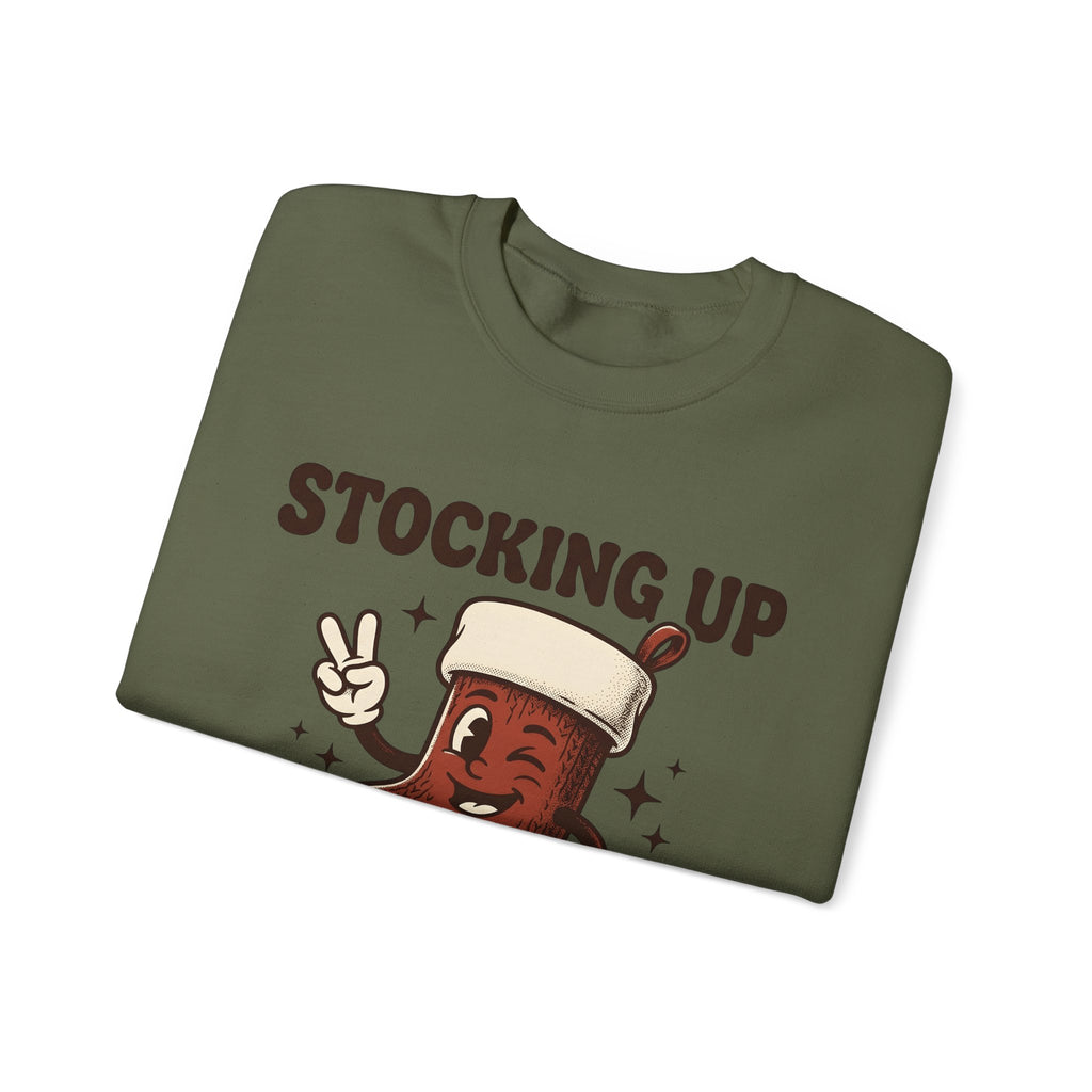 Christmas Stocking Character Christmas Humor Gift Vintage Stocking Holder Christmas Fan Retro Sweatshirt