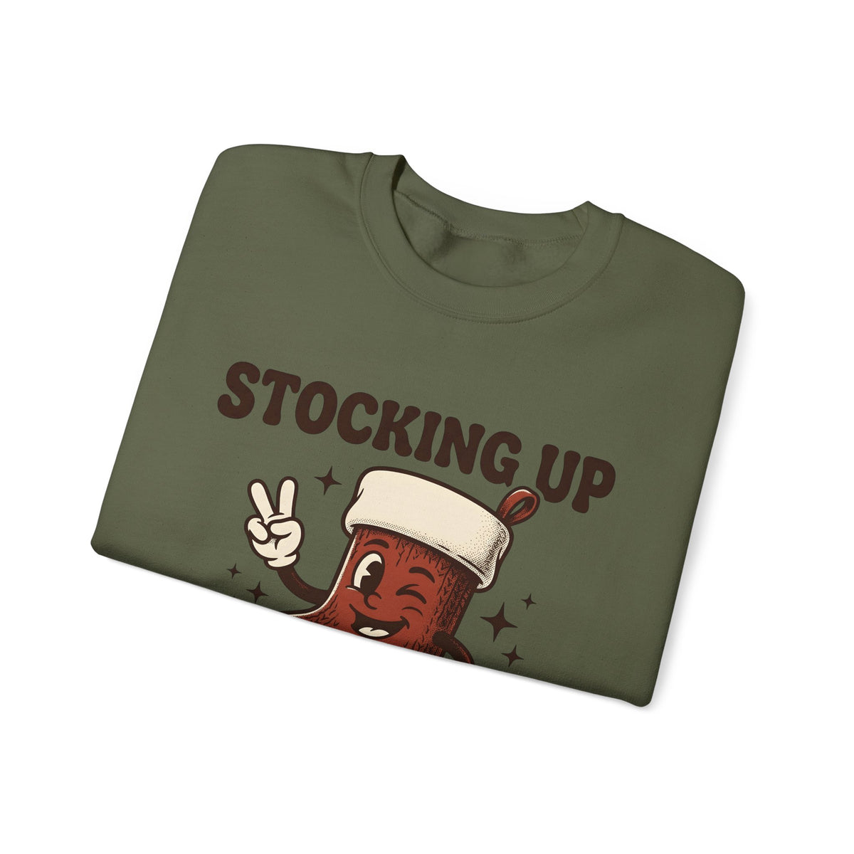 Christmas Stocking Character Christmas Humor Gift Vintage Stocking Holder Christmas Fan Retro Sweatshirt