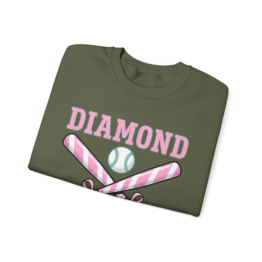 Crossed Baseball Bats Sweatshirt Softball Group Gift Women Vector Sweatshirt Baseball Bat Sweatshirt Softball Fan Digital Graphic Sweatshirt Vintage Ribbon