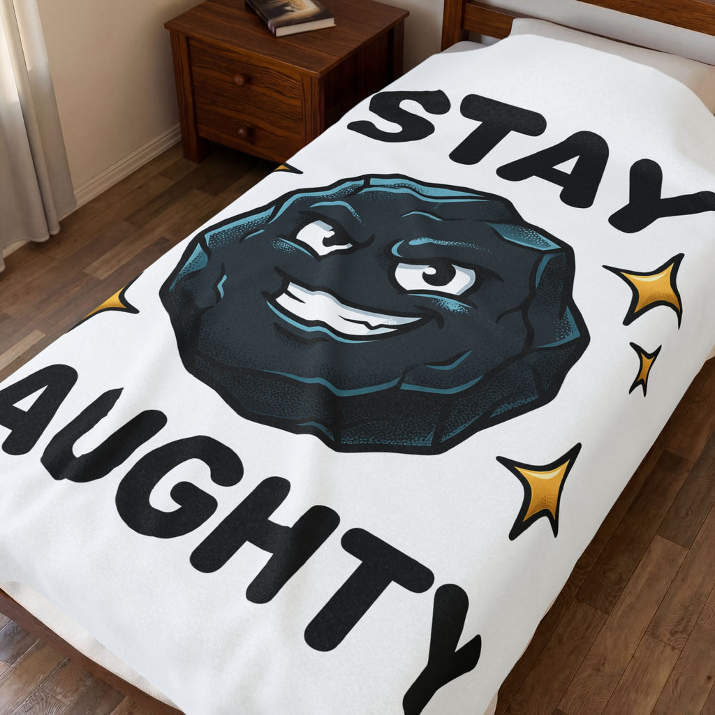 Coal Mine Blanket Christmas Jokes Gift Women Comic Blanket Colliery Blanket Xmas Fan Cartoon Blanket Pun Graphic Vintage Sparkles Blanket