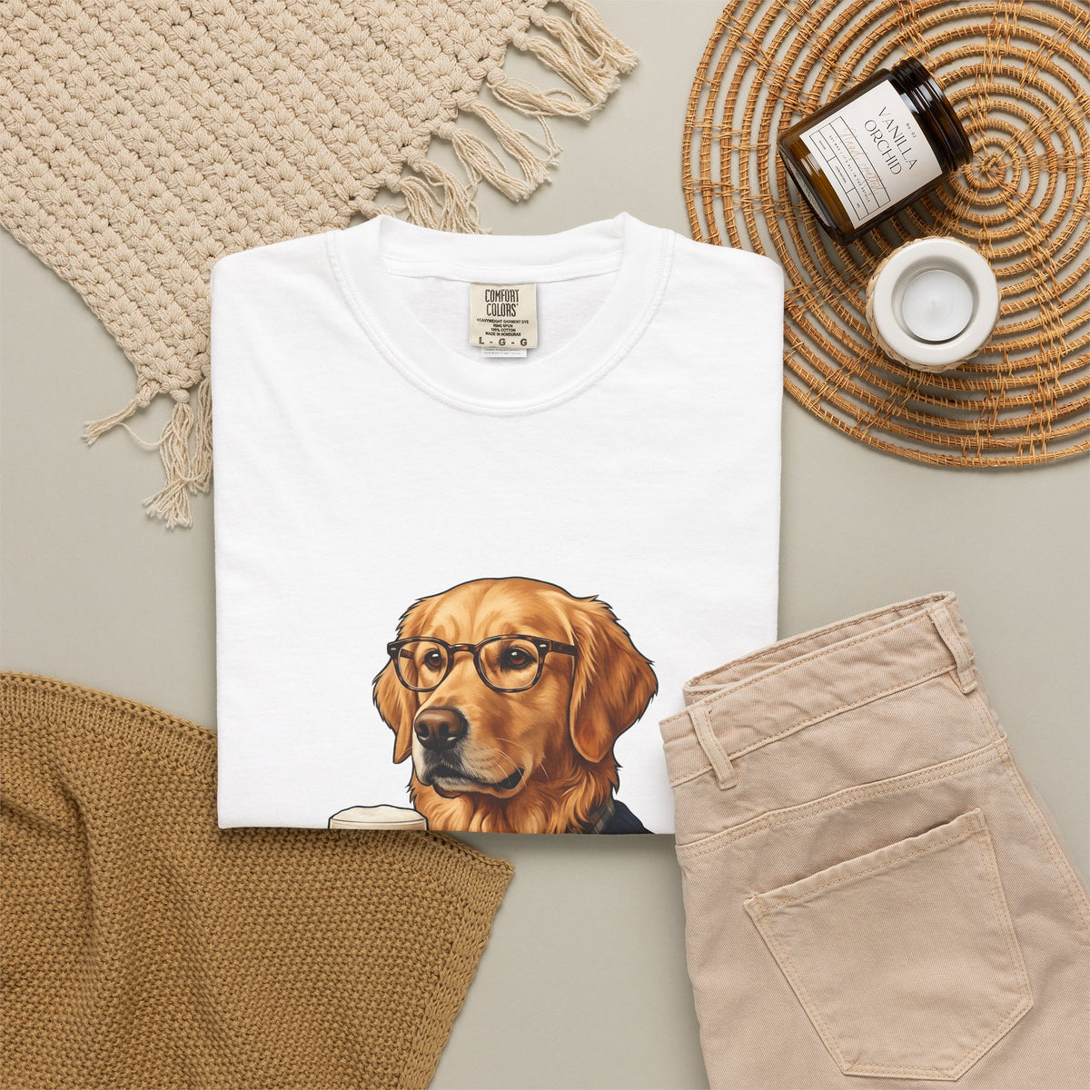 Golden Retriever Dog T-Shirt Dog Fun Gift Women Detailed T-Shirt Retriever T-Shirt Dog Fan Canine T-Shirt Humorous Graphic Old-Fashioned Lager