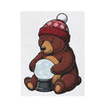 Bear Snow Globe Blanket Animals Holiday Gift Women Cute Blanket Snow Globe Blanket Wildlife Fan Cartoon Blanket Christmas Graphic Hand Drawn Winter