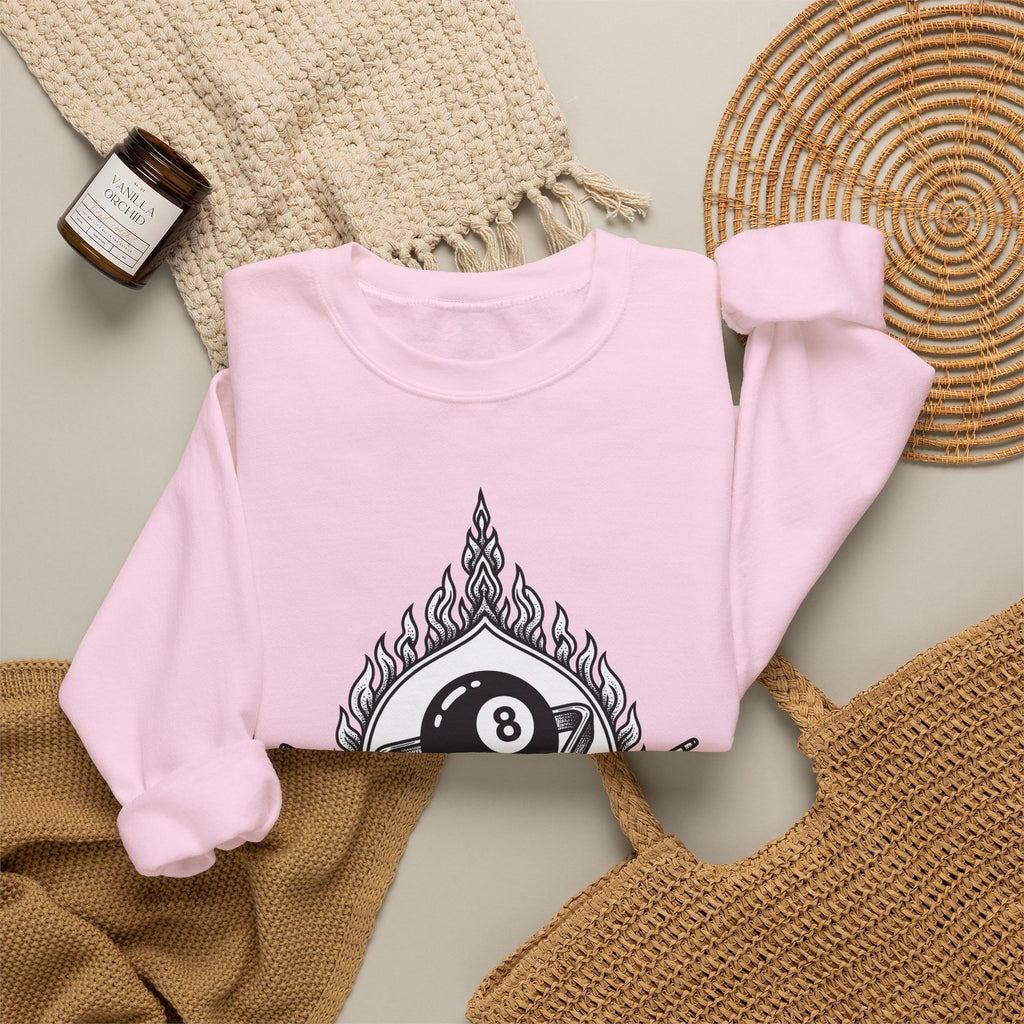 Billiard Ball Sweatshirt Billiards Arcade Gift Women Neo Traditional Sweatshirt Pool Ball Sweatshirt Billiard Fan Traditional Sweatshirt Retro Graphic Hand