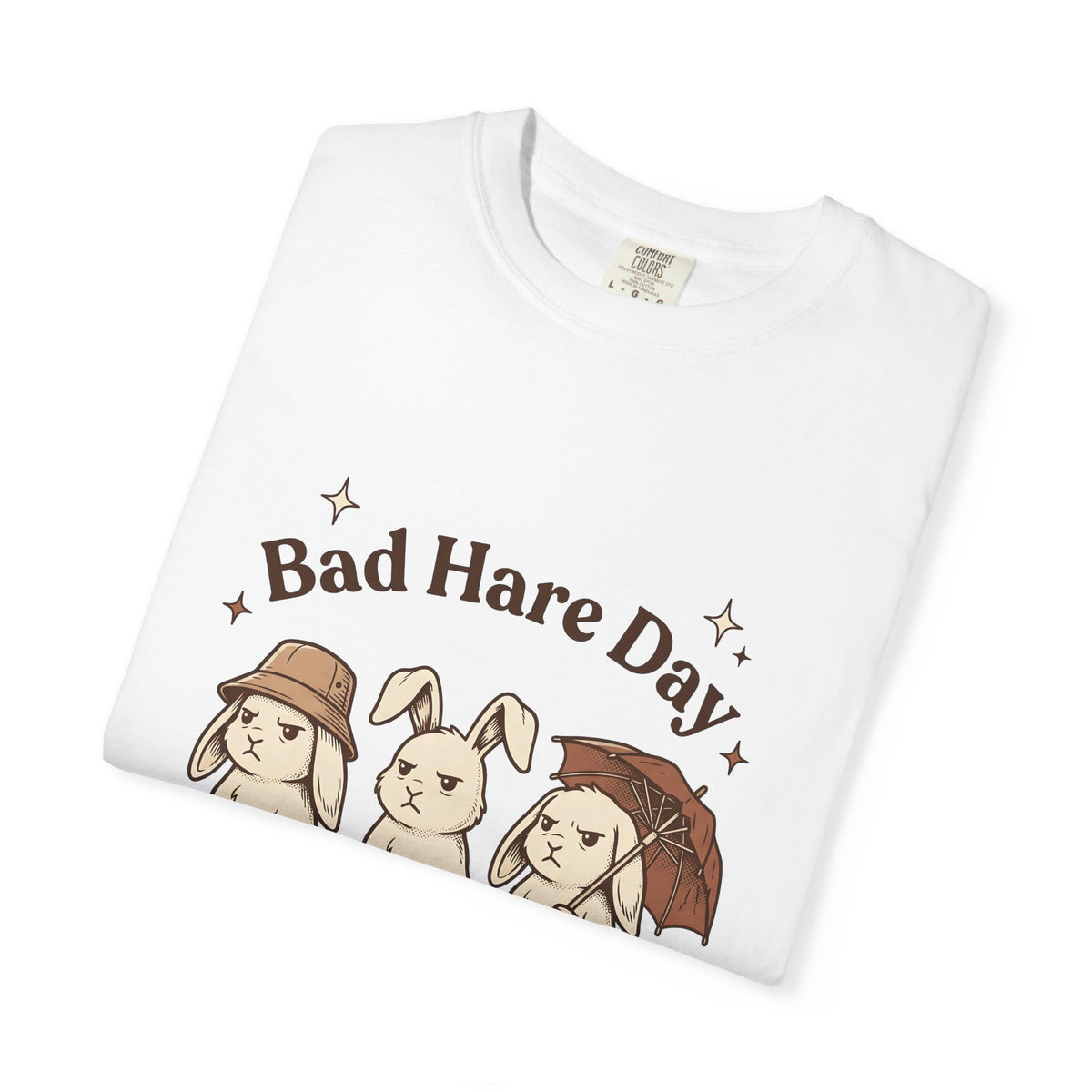 Moody Rabbits T-Shirt Funny Pets Gift Women Animation T-Shirt Bunny T-Shirt Humor Fan Cartoon T-Shirt Animal Graphic Classic Rainshade T-Shirt
