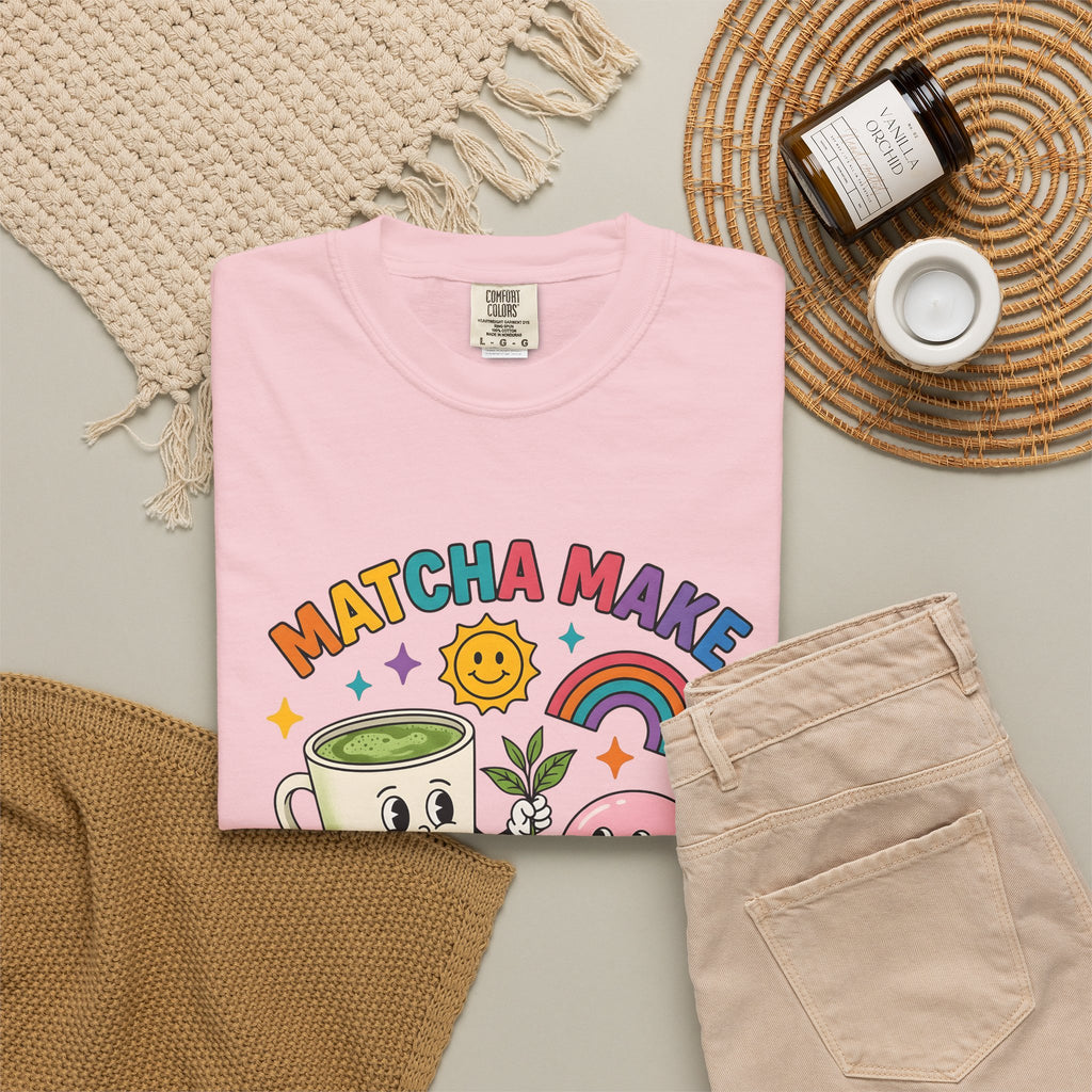 Tea Cup T-Shirt Desserts Sweets Gift Women Illustration T-Shirt Teacup T-Shirt Pastry Fan Drawing Design Old School Asian Treat T-Shirt