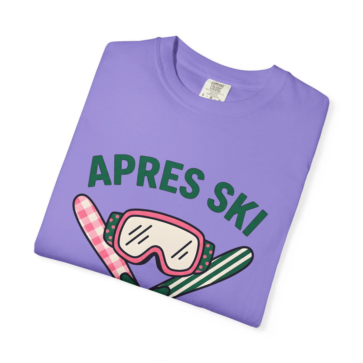 Ski Goggles T-Shirt Skiing Winter Gift Women Cartoon T-Shirt Snow Goggles T-Shirt Snowboarder Enthusiast Comic T-Shirt Frost Graphic Retro Crossed