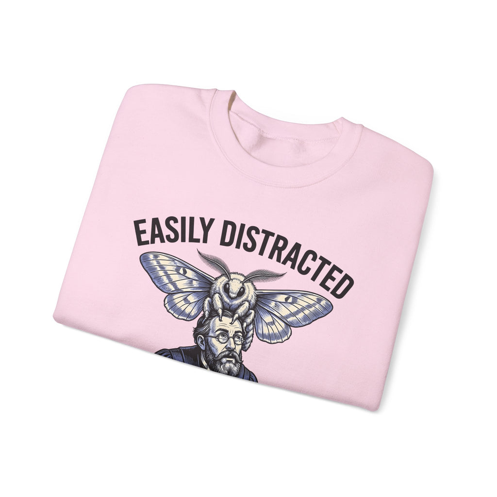 Winged Cryptid Sweatshirt Funny Life Science Gift Women Retro Sweatshirt Mothman Sweatshirt Humor Fan Vintage Sweatshirt Biology Graphic Line Art Open Novel