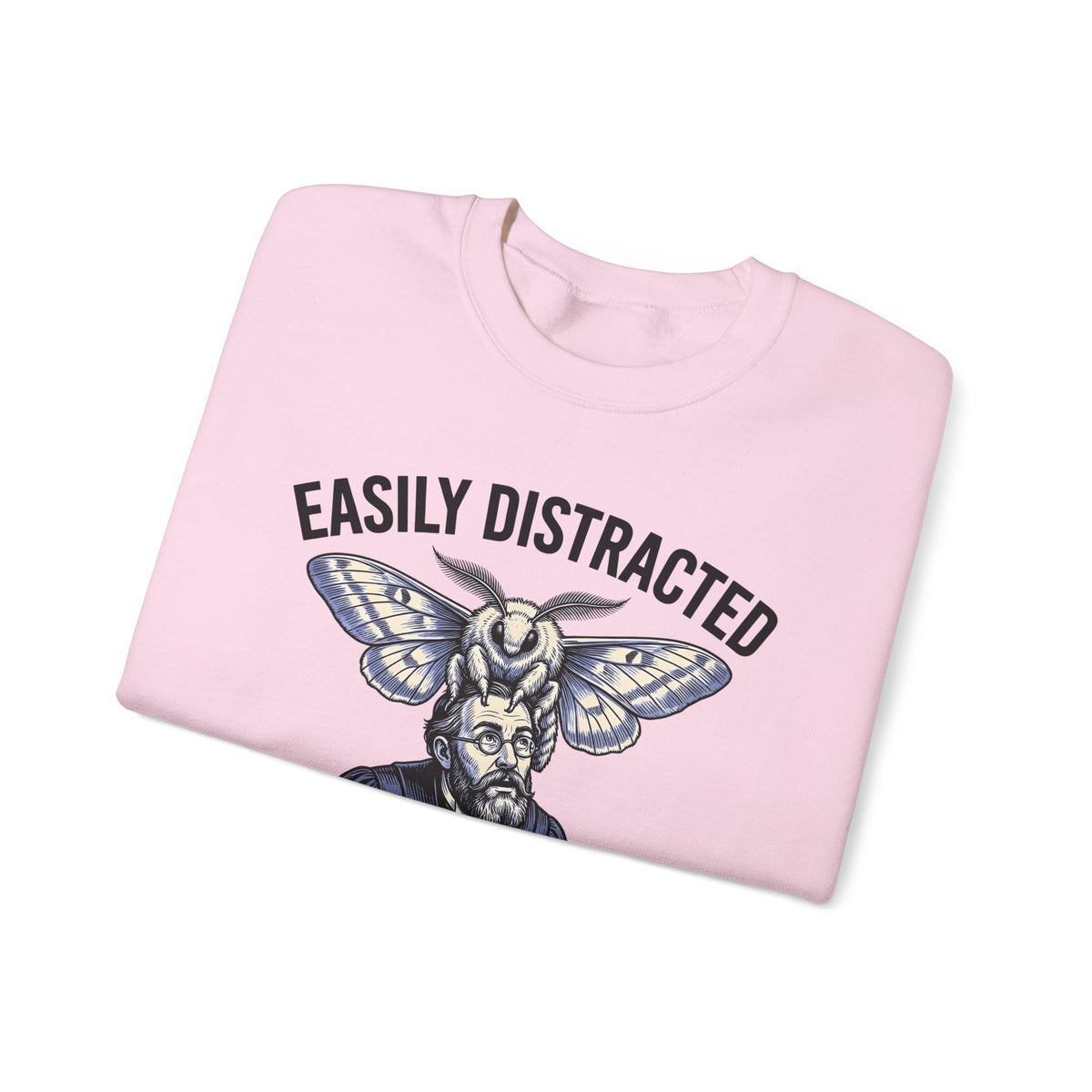 Winged Cryptid Sweatshirt Funny Life Science Gift Women Retro Sweatshirt Mothman Sweatshirt Humor Fan Vintage Sweatshirt Biology Graphic Line Art Open Novel