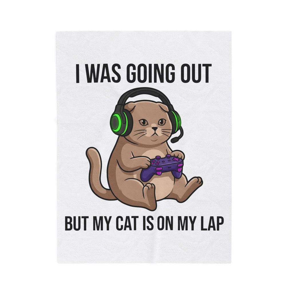 Gamer Cat Blanket Cat Gaming Gift Women Cartoon Blanket Kitty Blanket Feline Fan Comic Blanket Gamer Graphic Kawaii Headset Blanket
