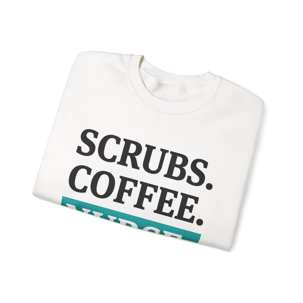 Coffee Cup Sweatshirt Nurse Humor Gift Women Modern Sweatshirt Sweatshirt Sweatshirt Rn Fan Contemporary Sweatshirt Funny Graphic Minimalist Teal Highlight Sweatshirt