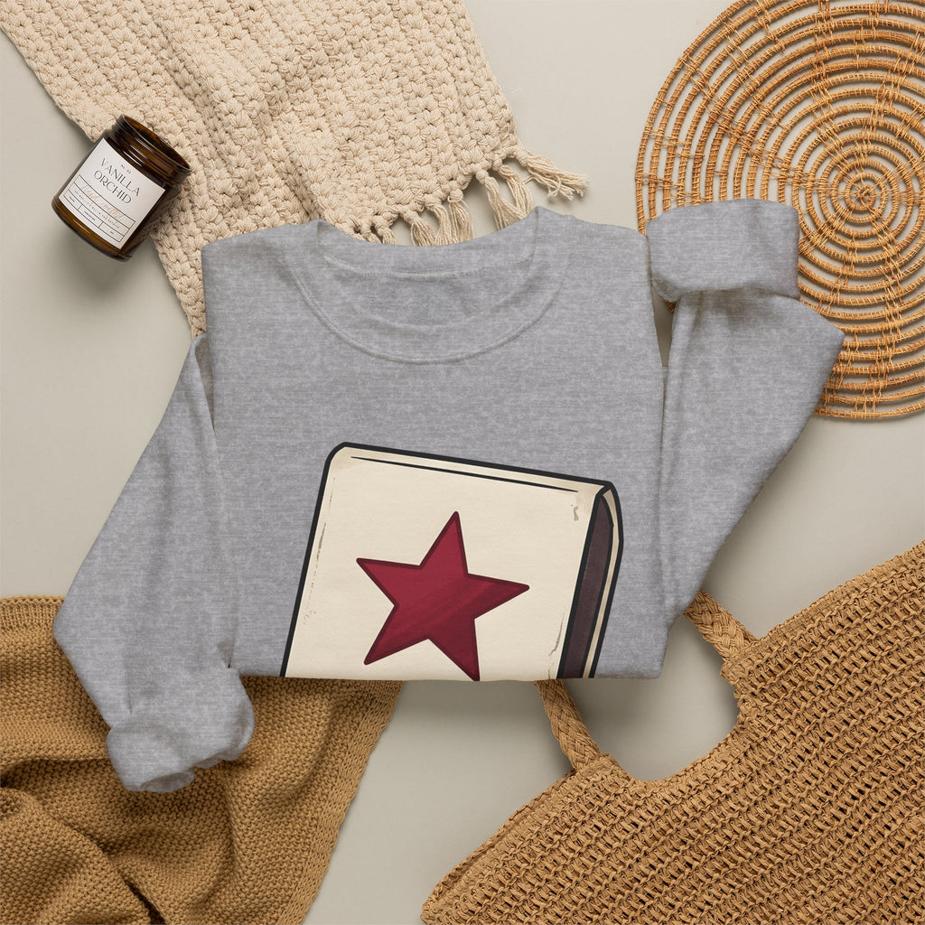 Matchbook Illustration Sweatshirt Cute Quote Gift Women Sketch Sweatshirt Matchcover Sweatshirt Kawaii Fan Doodle Sweatshirt Inspirational Graphic Simple Star