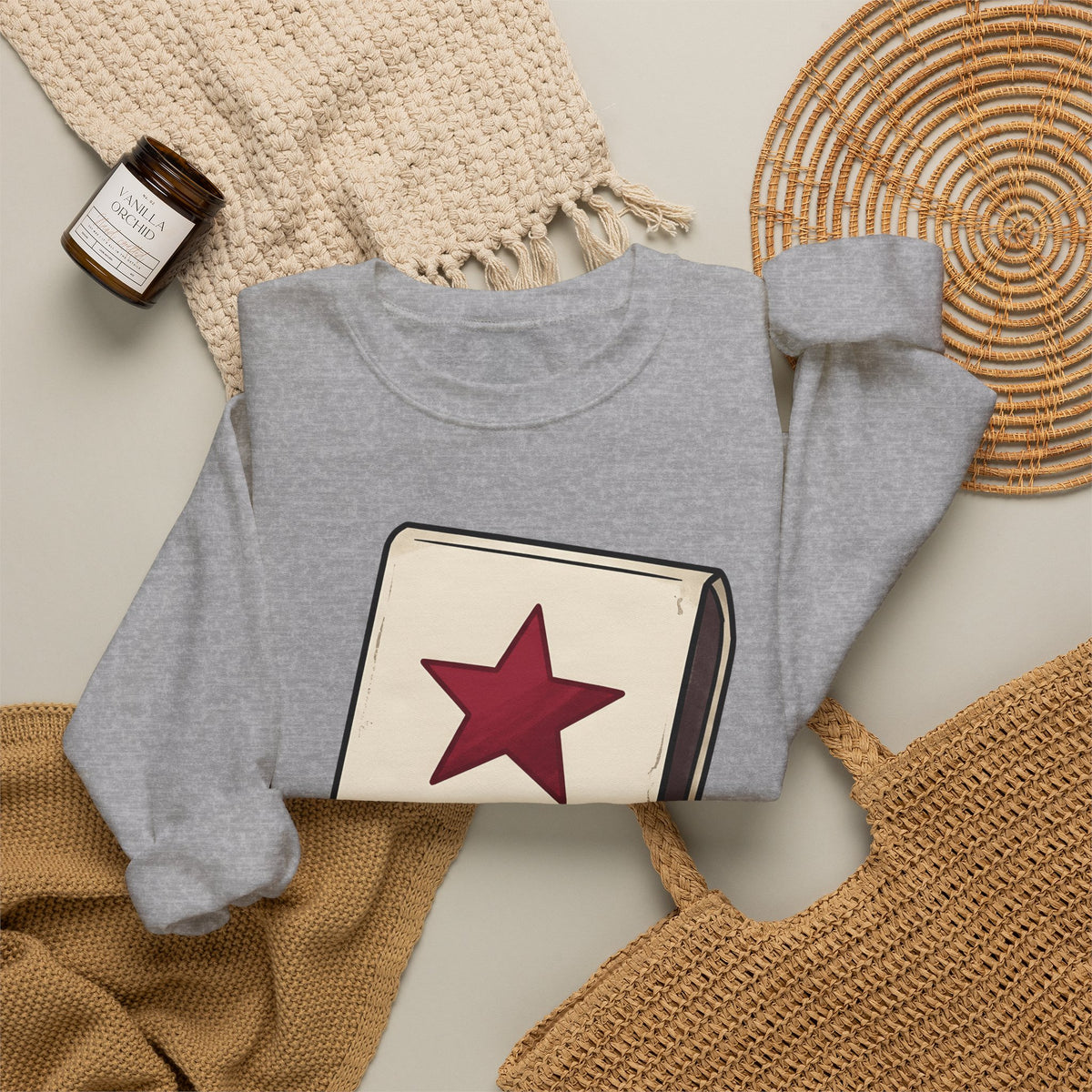 Matchbook Illustration Sweatshirt Cute Quote Gift Women Sketch Sweatshirt Matchcover Sweatshirt Kawaii Fan Doodle Sweatshirt Inspirational Graphic Simple Star