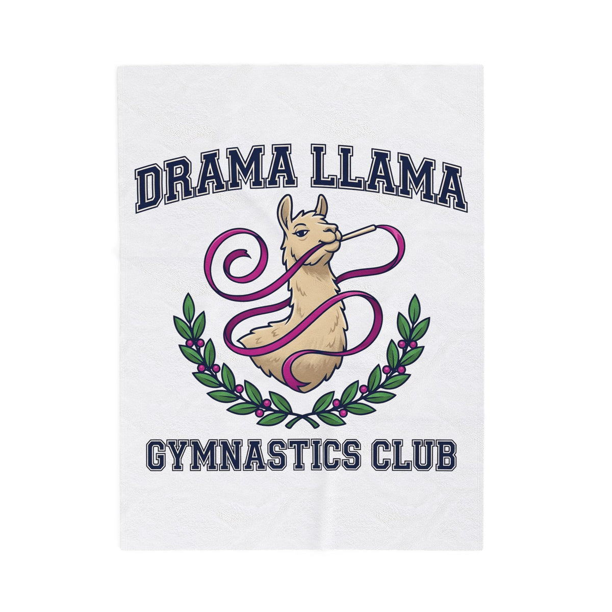 Alpaca Ribbon Gymnastics Blanket Gymnastics Wildlife Gift Women Animated Blanket Gymnast Blanket Gymnastics Enthusiast Cartoon Blanket Animal