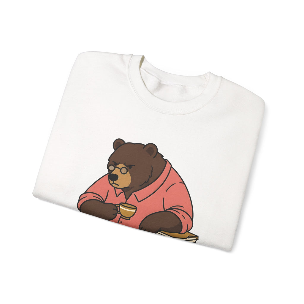 Bear Mocha Sweatshirt Teachers Caffeine Gift Women Illustration Sweatshirt Mocha Sweatshirt Educator Enthusiast Drawing Sweatshirt Caffeine Graphic Doodle