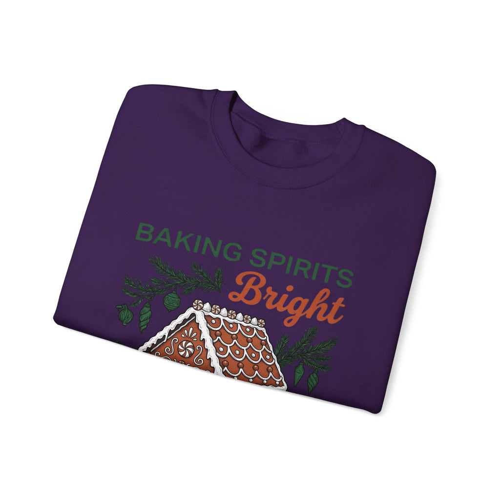 Gingerbread Cabin Sweatshirt Christmas Dessert Gift Women Cartoon Sweatshirt Gingerbread House Sweatshirt Xmas Fan Ginger Cartoon Sweatshirt Pastry Graphic
