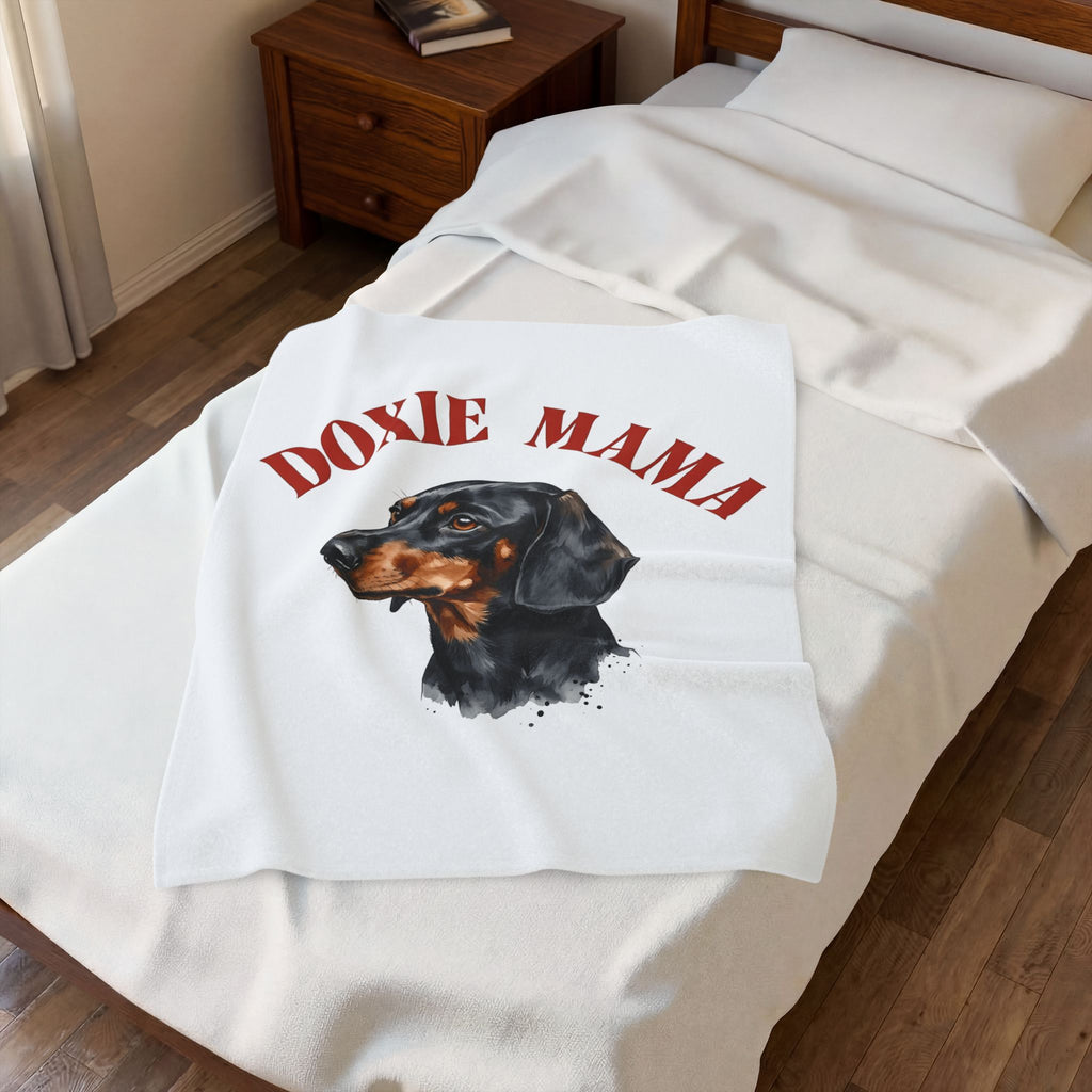 Dachshund Pet Blanket Dog Companion Gift Women Naturalistic Blanket Wiener Dog Blanket Dog Fan Doxie Design Dog Graphic Paint Wash Canine Portrait