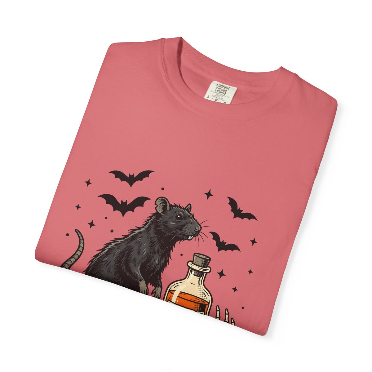 Rodent Brew T-Shirt Halloween Horror Gift Women Hand Drawn T-Shirt Mouse Brew T-Shirt Horror Fan Illustrated Graphic T-Shirt Macabre Skeletal Hand