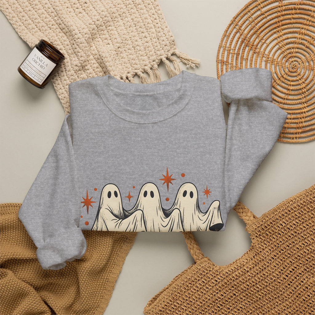 Apparition Skate Sweatshirt Halloween Rollerblade Gift Women Hand Drawn Sweatshirt Skateboard Sweatshirt Spooky Fan Hand Drawn Sweatshirt Inline Skate Graphic