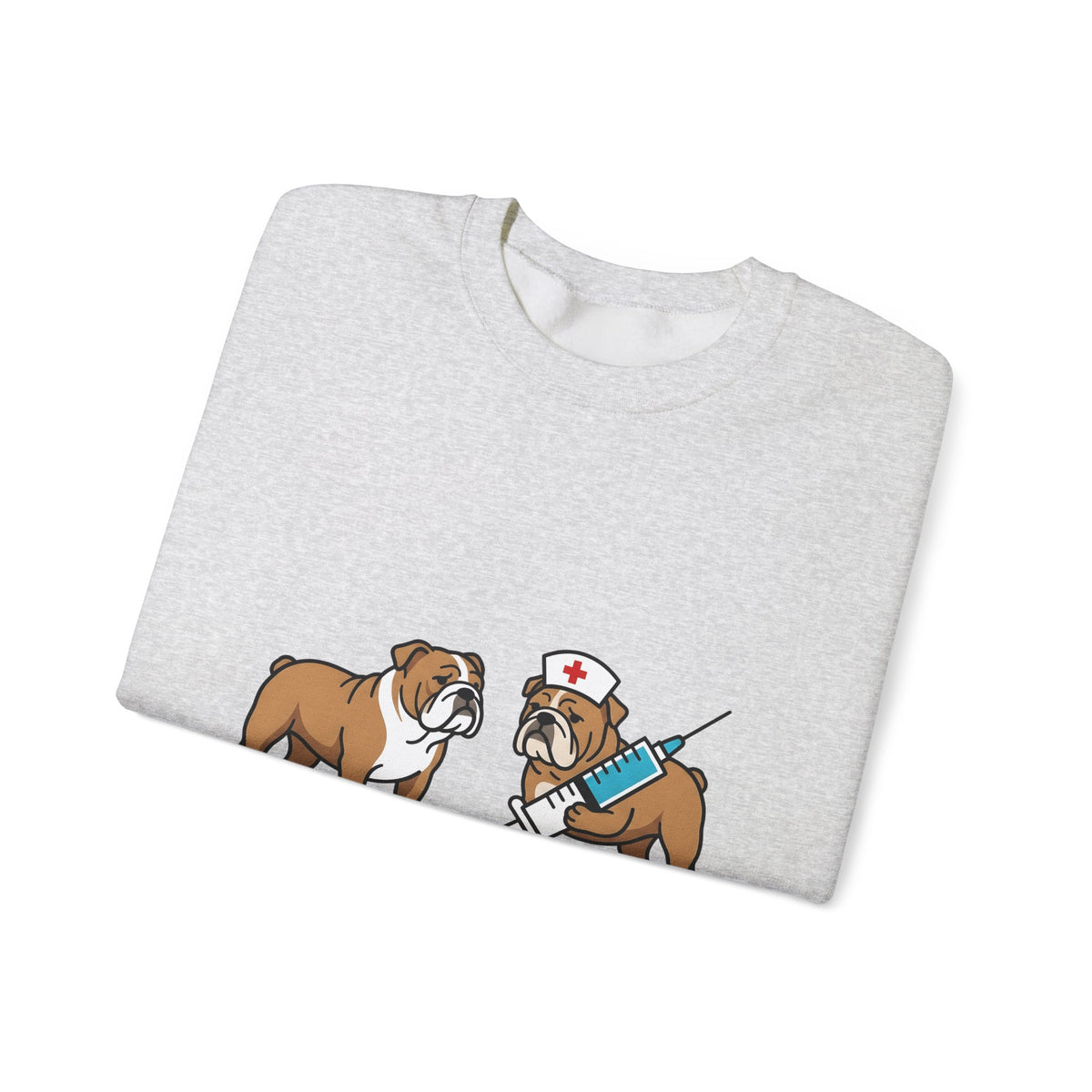 Bulldog Nurse Sweatshirt Nurses Animal Gift Women Graphic Sweatshirt Bulldog Sweatshirt Nurse Enthusiast Bulldog Graphic Sweatshirt Creature Illustration