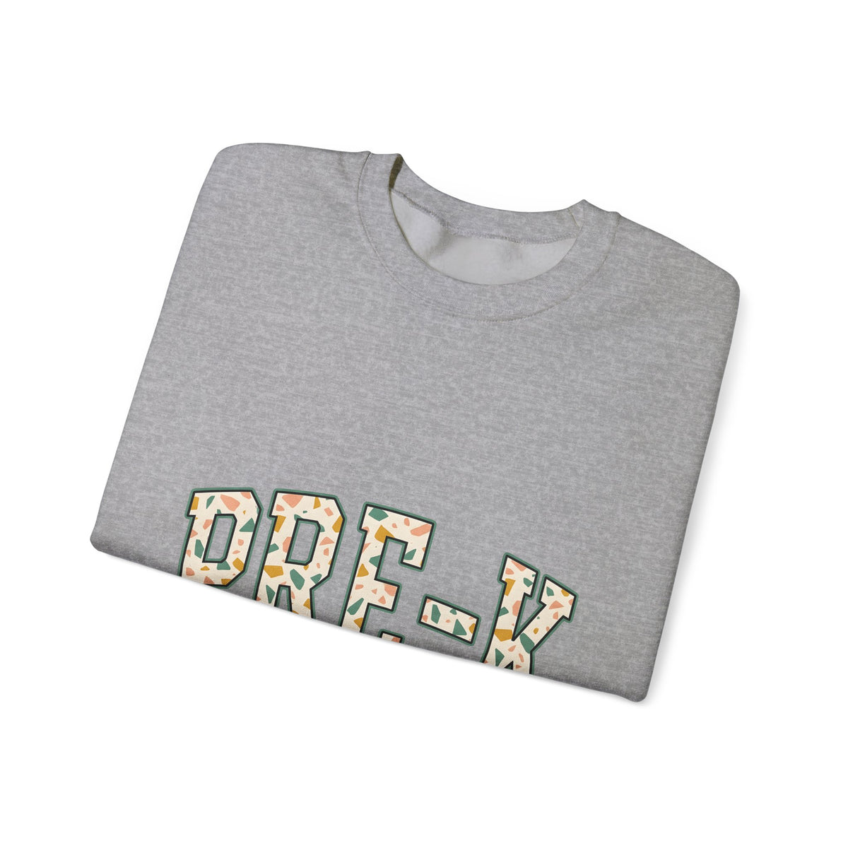 Terrazzo Letters Sweatshirt Teacher Nursery Gift Women Cute Sweatshirt Alphabet Sweatshirt Educator Enthusiast Kawaii Sweatshirt Classroom Graphic Old School