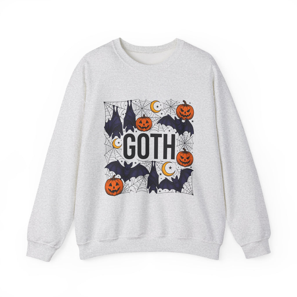 Vampire Pumpkin Goth Autumn Gift Horror Bloodsucking Dark Fan Macabre Fall Hand Drawn Webbing Sweatshirt