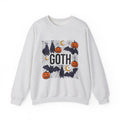 Vampire Pumpkin Goth Autumn Gift Horror Bloodsucking Dark Fan Macabre Fall Hand Drawn Webbing Sweatshirt