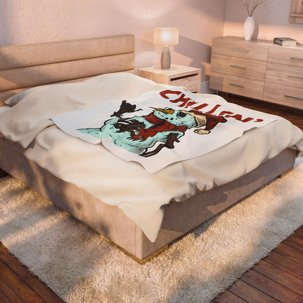 Skull Snowman Blanket Christmas Cold Gift Women Comic Blanket Skeleton Snowman Blanket Xmas Fan Cartoon Blanket Frosty Graphic Retro Christmas Hat
