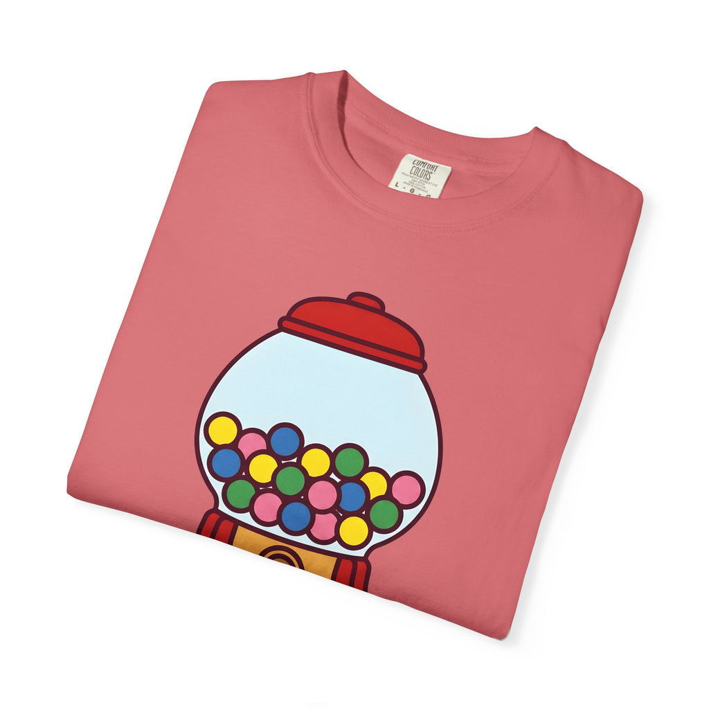 Gumball Dispenser T-Shirt Cute Classic Gift Women Cartoon T-Shirt Gumball Machine T-Shirt Adorable Fan Comic T-Shirt Retro Graphic Doodle Candy
