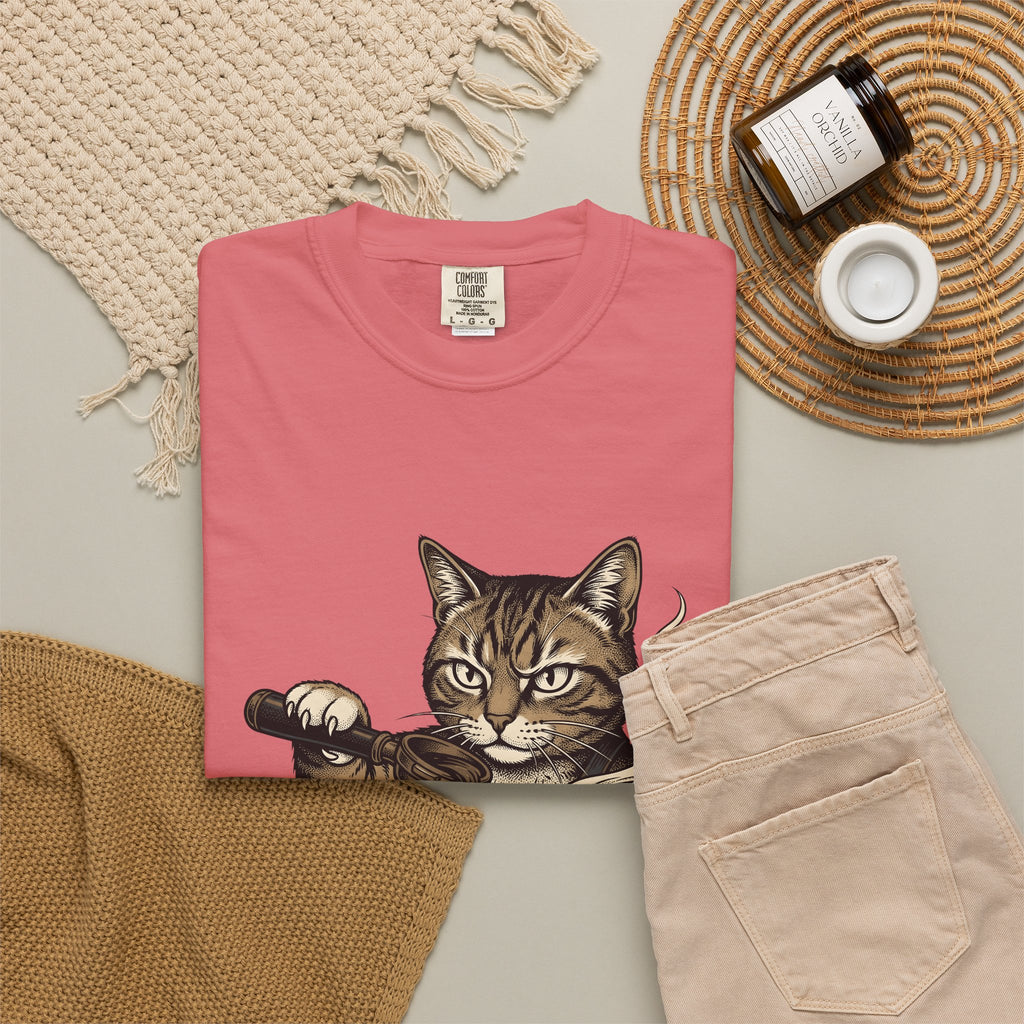 Coffee Cat T-Shirt Cat Espresso Gift Women Retro T-Shirt Kitty Cat T-Shirt Cat Fan Fifties T-Shirt Cappuccino Graphic Sketch Latte T-Shirt T-Shirt
