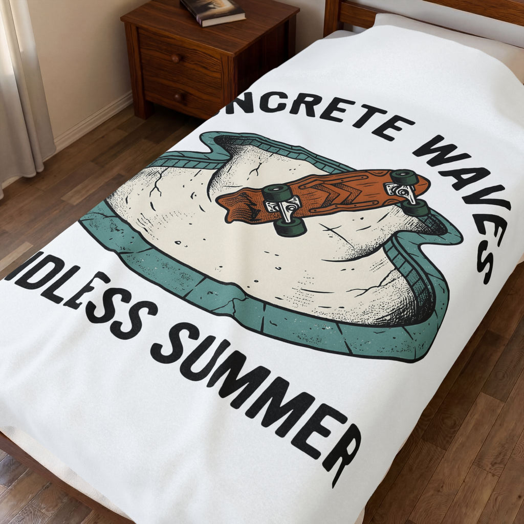Skate Pool Blanket Sports Boardsports Gift Women Retro Blanket Skatepark Blanket Athlete Fan Vintage Blanket Surfing Graphic Sketch Cement Bowl