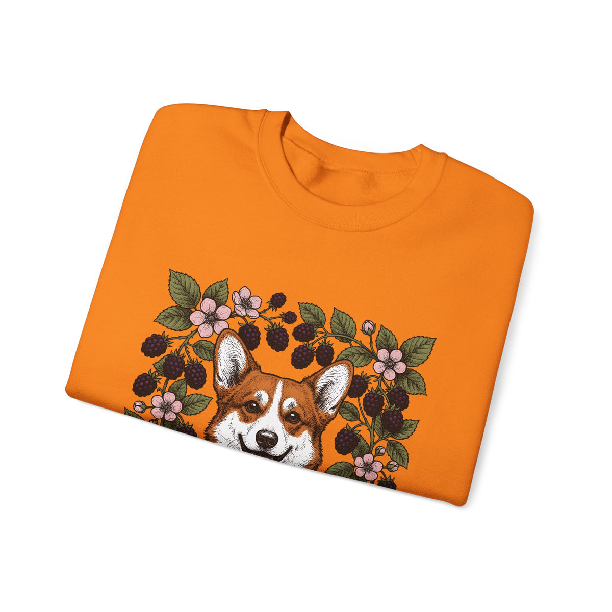 Corgi Hound Sweatshirt Dog Arrangement Gift Women Blossom Sweatshirt Pembroke Welsh Corgi Sweatshirt Dog Fan Corgi Graphic Hound Illustration Sketch