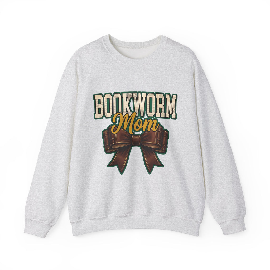 Book Bow Sweatshirt Moms Reading Gift Women Bold Graphic Sweatshirt Bookmark Sweatshirt Mother Fan Graphic Design Book Illustration Retro Stacked Books