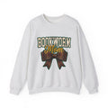 Book Bow Sweatshirt Moms Reading Gift Women Bold Graphic Sweatshirt Bookmark Sweatshirt Mother Fan Graphic Design Book Illustration Retro Stacked Books