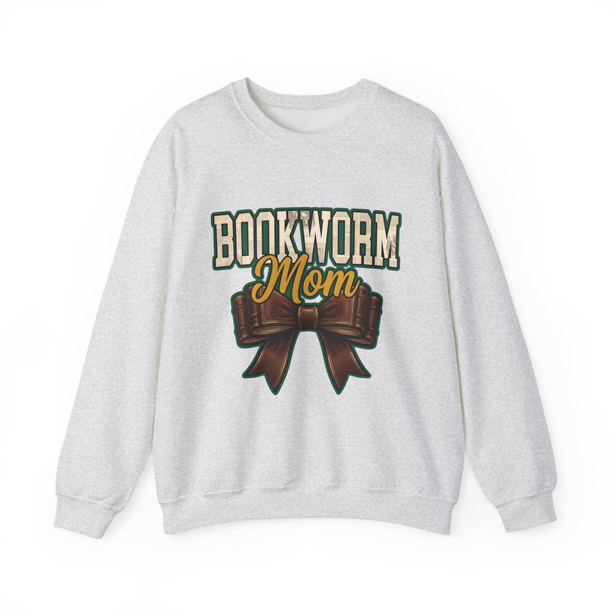 Book Bow Sweatshirt Moms Reading Gift Women Bold Graphic Sweatshirt Bookmark Sweatshirt Mother Fan Graphic Design Book Illustration Retro Stacked Books