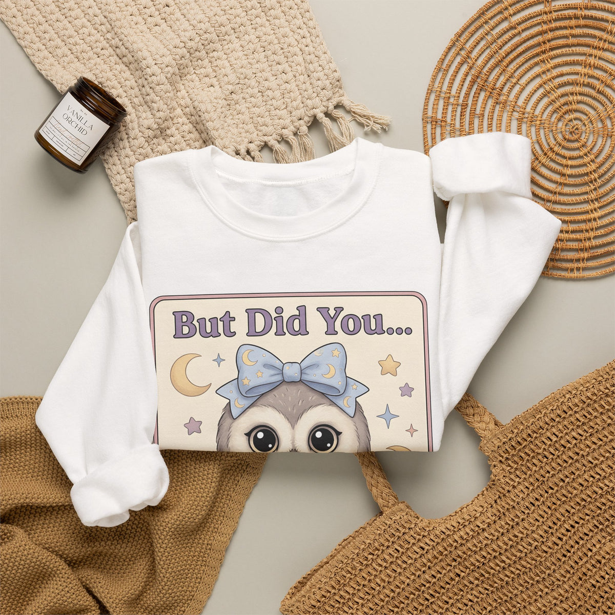 Owl Bow Sweatshirt Teachers School Gift Women Kawaii Sweatshirt Owl Sweatshirt Educator Enthusiast Cute Sweatshirt Classroom Graphic Pastel Laptop Sweatshirt