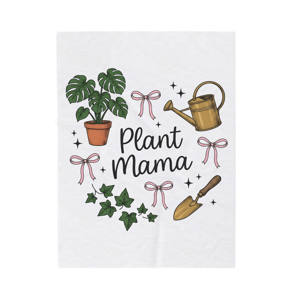 Houseplant Pot Blanket Plant Mom Garden Gift Women Sketch Blanket Planter Blanket Gardener Enthusiast Drawing Graphic Gardening Illustration Retro