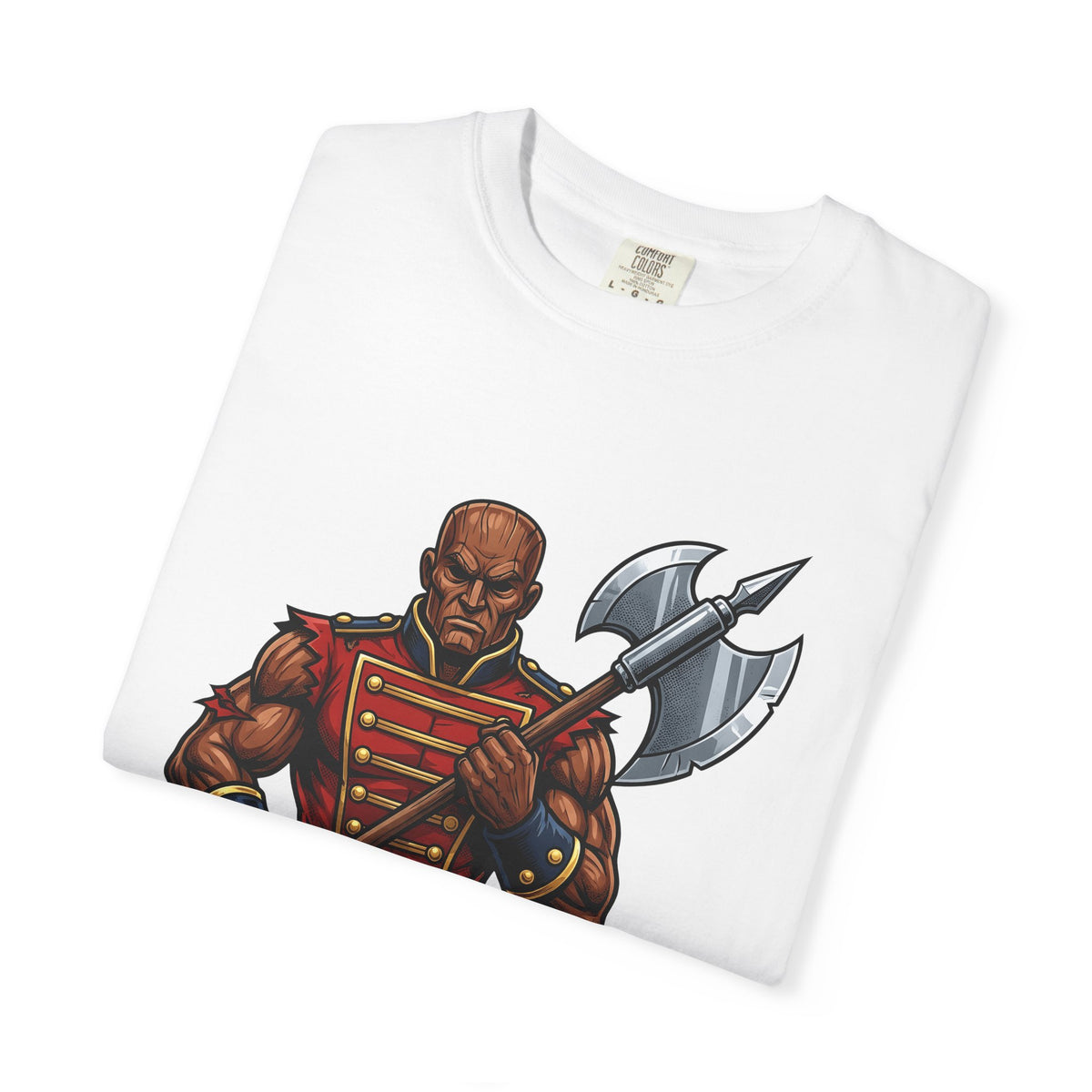 Wooden Soldier T-Shirt Christmas Festive Gift Women Sketch T-Shirt Tin Soldier T-Shirt Holiday Fan Drawing Graphic T-Shirt Hand Drawn War Axe