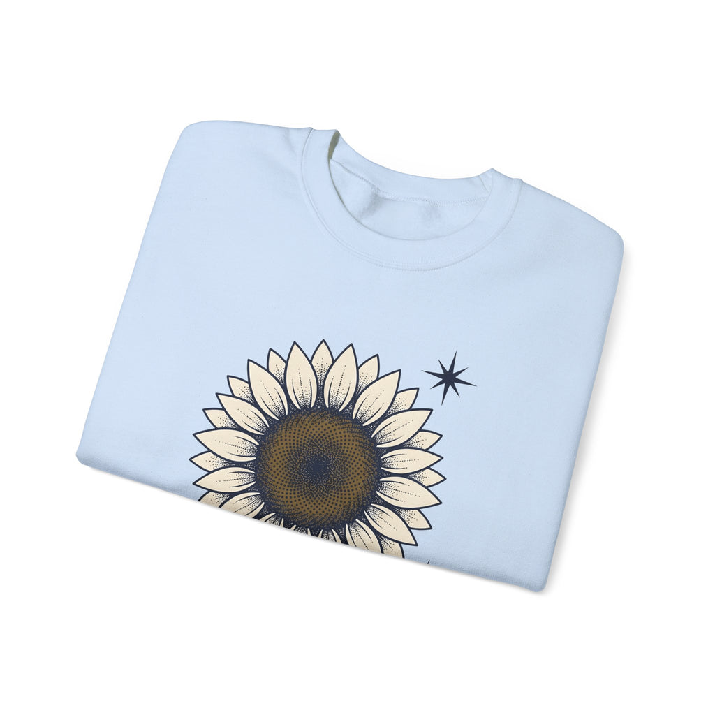 Sunflower Design Sweatshirt Floral Outdoors Gift Women Hippie Sweatshirt Sunflower Sweatshirt Flower Fan Bohemian Sweatshirt Adventure Graphic Rustic Sparkles
