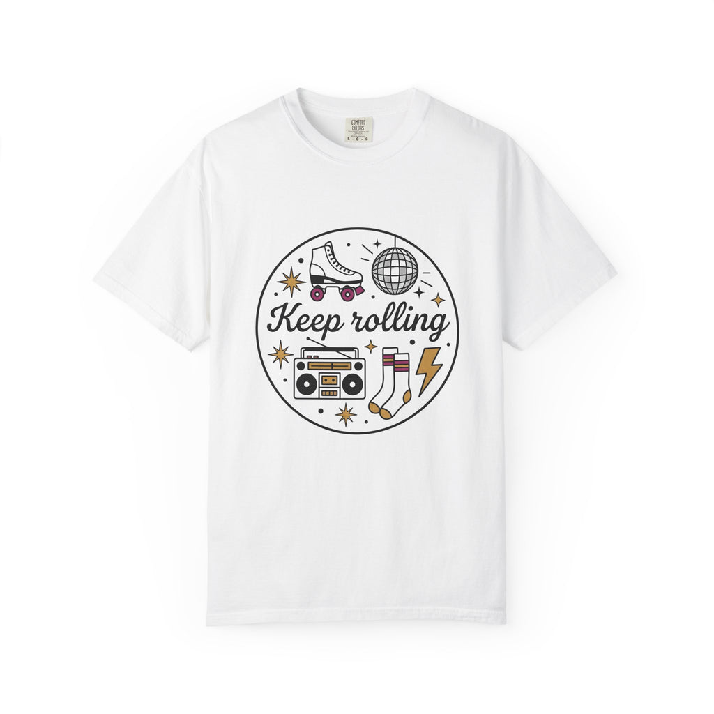Roller Skate T-Shirt Roller Skating Sound Gift Women Hand Drawn T-Shirt Skateboard T-Shirt Roller Derby Enthusiast Illustrated T-Shirt Audio