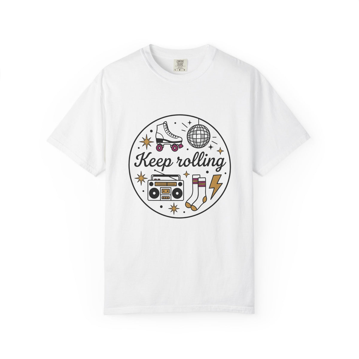 Roller Skate T-Shirt Roller Skating Sound Gift Women Hand Drawn T-Shirt Skateboard T-Shirt Roller Derby Enthusiast Illustrated T-Shirt Audio